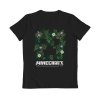 Minecraft Floral Creeper Black Kids T-Shirt - Tričko (Farba Čierna, Strih Detský, Veľkosť XL)