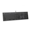 A4tech Klávesnice FX60, Podsvícená bílá, USB, CZ, šedá