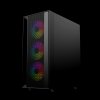 Gembird Fornax 4000 ARGB/Midi Tower/Transpar./Čierna