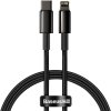 Baseus CATLWJ-01 Tungsten Gold Fast Charge Kábel USB-C to Lightning 20W 1m Black
