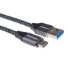 PremiumCord kábel USB-C - USB 3.0 A (USB 3.1 generation 1, 3A, 5Gbit/s) 2m oplet