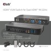 Sieťový prepínač Club3D - Prepínač, HDMI KVM prepínač - Dual HDMI 4K 60Hz