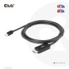 Club3D kabel miniDP 1.4 na HDMI, 4K120Hz nebo 8K60Hz HDR10+, M/M, 1.8m