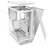 NZXT skříň H6 Flow RGB dvoukomorová / MidT / 3x120mm RGB fan / 2xUSB 3.2 / USB-C / prosklená / bílá