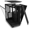 NZXT skříň H6 Flow RGB dvoukomorová / MidT / 3x120mm RGB fan / 2xUSB 3.2 / USB-C / prosklená / černá
