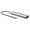 MANHATTAN Dokovací stanice USB-C 6v1, 1xHDMI, 1xUSB-C, 3xUSB, 1xRJ45, šedá