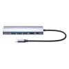 MANHATTAN Dokovací stanice USB-C 6v1, 1xHDMI, 1xUSB-C, 3xUSB, 1xRJ45, šedá