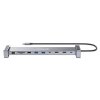 MANHATTAN Dokovací stanice USB-C 10v1, 2xHDMI, USB-C 3.0, USB-C PD 100W, 3xUSB-A 3.0, SD/microSD, RJ45