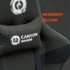 Canyon FCH01, Crest, herné kreslo s poťahom z tkaniny, šedé