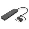 Digitus USB 3.0 Hub 4-Port, Slim Line, 0,2m kabel