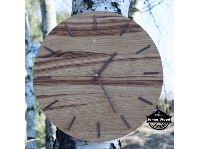 Dřevěné hodiny - Wood line