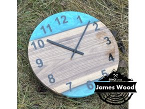 !SLEVA! - Hodiny z amerického ořechu lesklé - již vyrobené - ihned k odeslaní