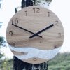 Dřevěné dubové hodiny - RIVER
