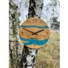 !SLEVA! - Dřevěné dubové hodiny - RIVER II - již vyrobené - ihned k odeslaní II