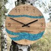 !SLEVA! - Dřevěné dubové hodiny - RIVER II - již vyrobené - ihned k odeslaní II