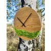 Dřevěné mechové dubové hodiny