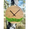 Dřevěné mechové dubové hodiny
