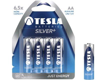 TESLA AA Silver+ batéria, AA, 4 kusy,