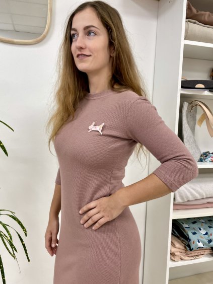 Dámské šaty Almira tmavší pudr