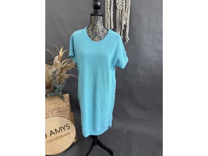 Šaty z 3D teplákoviny s kapsami