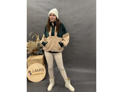 Oversize TEDDY mikina s kapucí – Melír