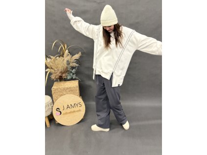 Tepláková souprava RAW – krémová / grafit