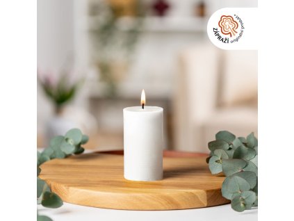 včelí bílá svíčka 6x10 cm