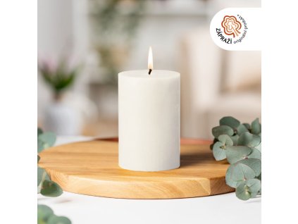 včelí bílá svíčka 9x13 cm