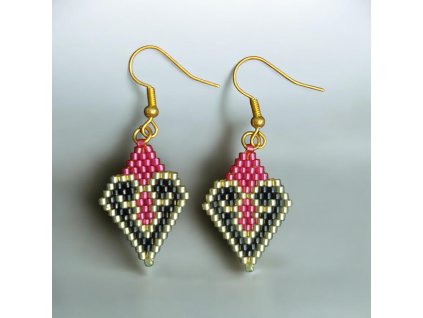 Náušnice Baroko - variace se zlatou