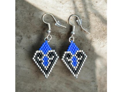 Náušnice Baroko - variace se stříbrnou