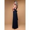 tmavomodré maxi šaty