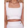 pištejka crop top biely korzetový