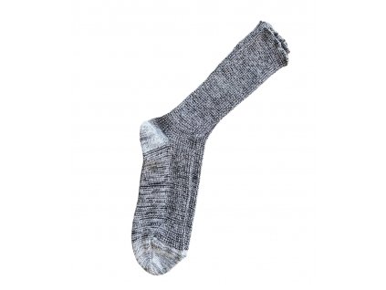 Vlněné ponožky vel 40-43 šedý melír se světlejší špičkou a patou
