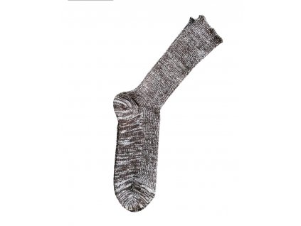 Vlněné ponožky vel 40-43 tmavě hnědý melír