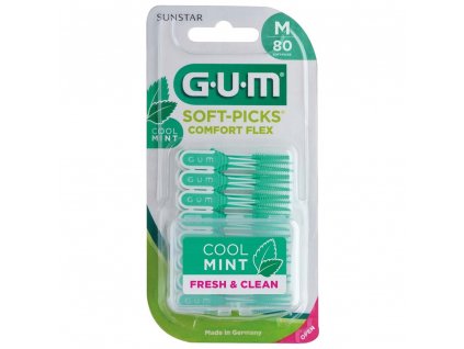 GUM SOFT-PICKS Comfort Flex MINT - mezizubní kartáčky, medium, 80ks