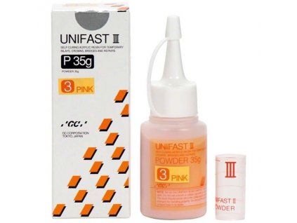 GC UNIFAST III - materiál na provizoria, prášek 35g N°3 růžový