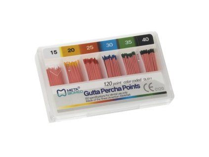 Guttaperčové čepy 2% ISO 015