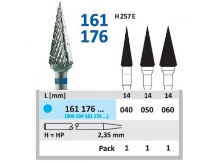 Tvrdokovová fréza - kónus, 161176, průměr 4mm