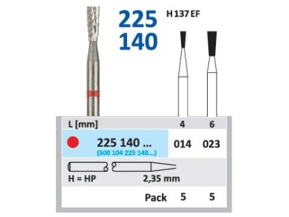 Tvrdokovová fréza - obrácený kónus, 225140, průměr 1,4mm