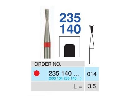 Tvrdokovová fréza - obrácený kónus, 235140, průměr 1,4mm