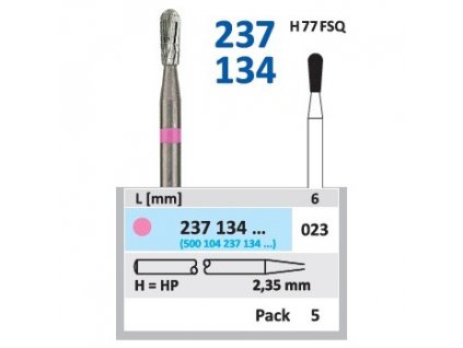 Tvrdokovová fréza - hruška, 237134, průměr 2,3mm