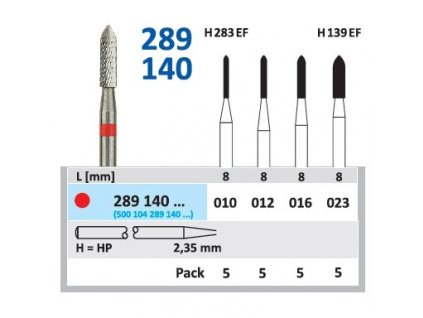 Tvrdokovová fréza - torpédo, 289140, průměr 1mm