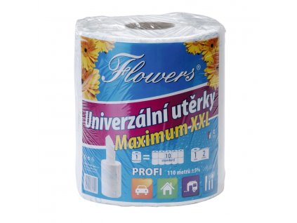 Univerzální utěrky Flowers Maximum XXL, 110m, PROFI (1 ks)