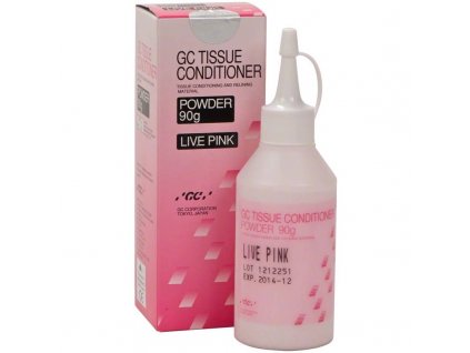 GC Tissue Conditioner - podkládací materiál, prášek live pink, 90g