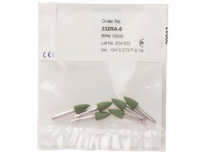 OMNI Ceragloss - leštící gumy, špička, zelená, 6ks