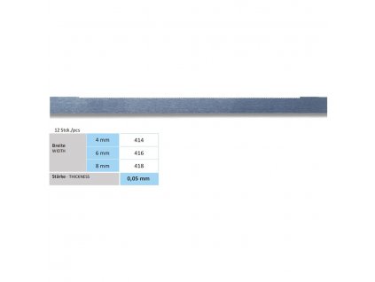 HORICO Hladký pásek - ozubený, 4mm, délka 15cm