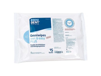 Omniwipes wet&easy PLUS - dezinfekční ubrousky, 2x15ks