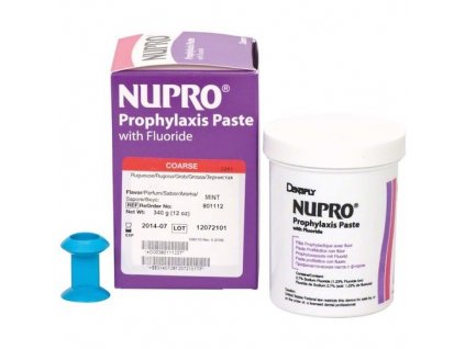 NUPRO - čistící a leštící pasta, kelímek s FL, máta, hrubá, 340g