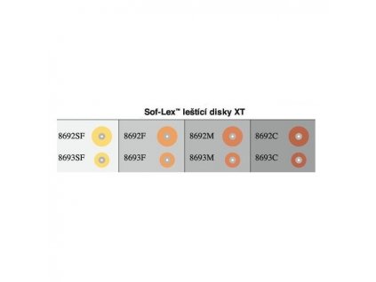Sof-Lex XT leštící diskyHrubé, tmavě oranžové, Ø 12,7 mm, 50 ks