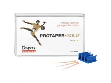 Guttaperčové čepy ProTaper Gold, sortiment F2/F3, 60 ks